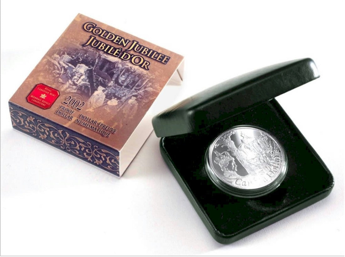 50th Anniversary of Queen Elizabeth II's Accession to the Throne - Proof Sterling Silver Dollar (2002)