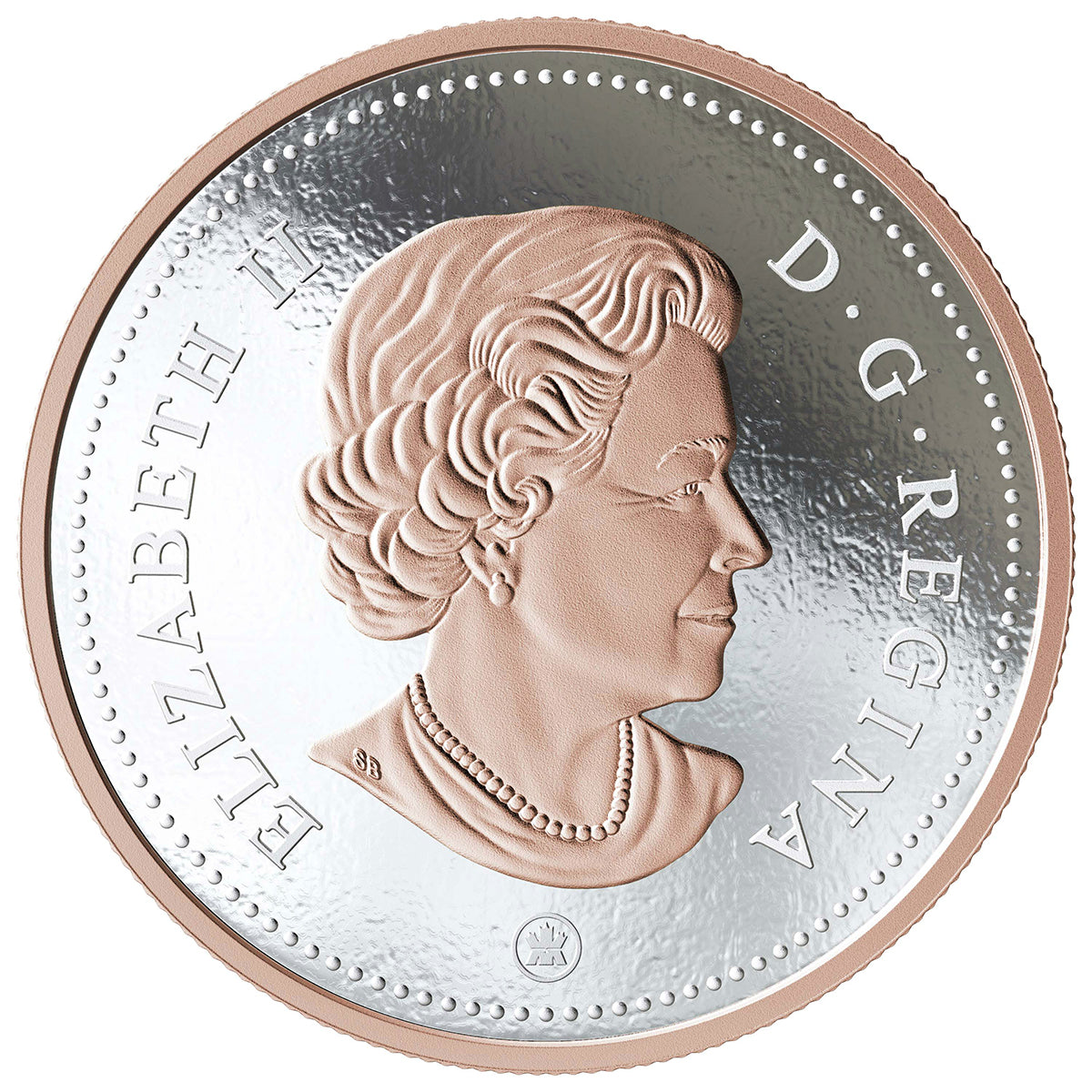 Ten Cent (10c) - Big Coin Series - 2018 Canada Pure Silver With Rose Gold Plating - Royal Canadian Mint