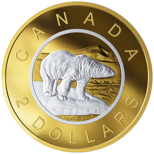 5 oz 019 $2 Big Coin: Polar Bear - Pure Silver Coin