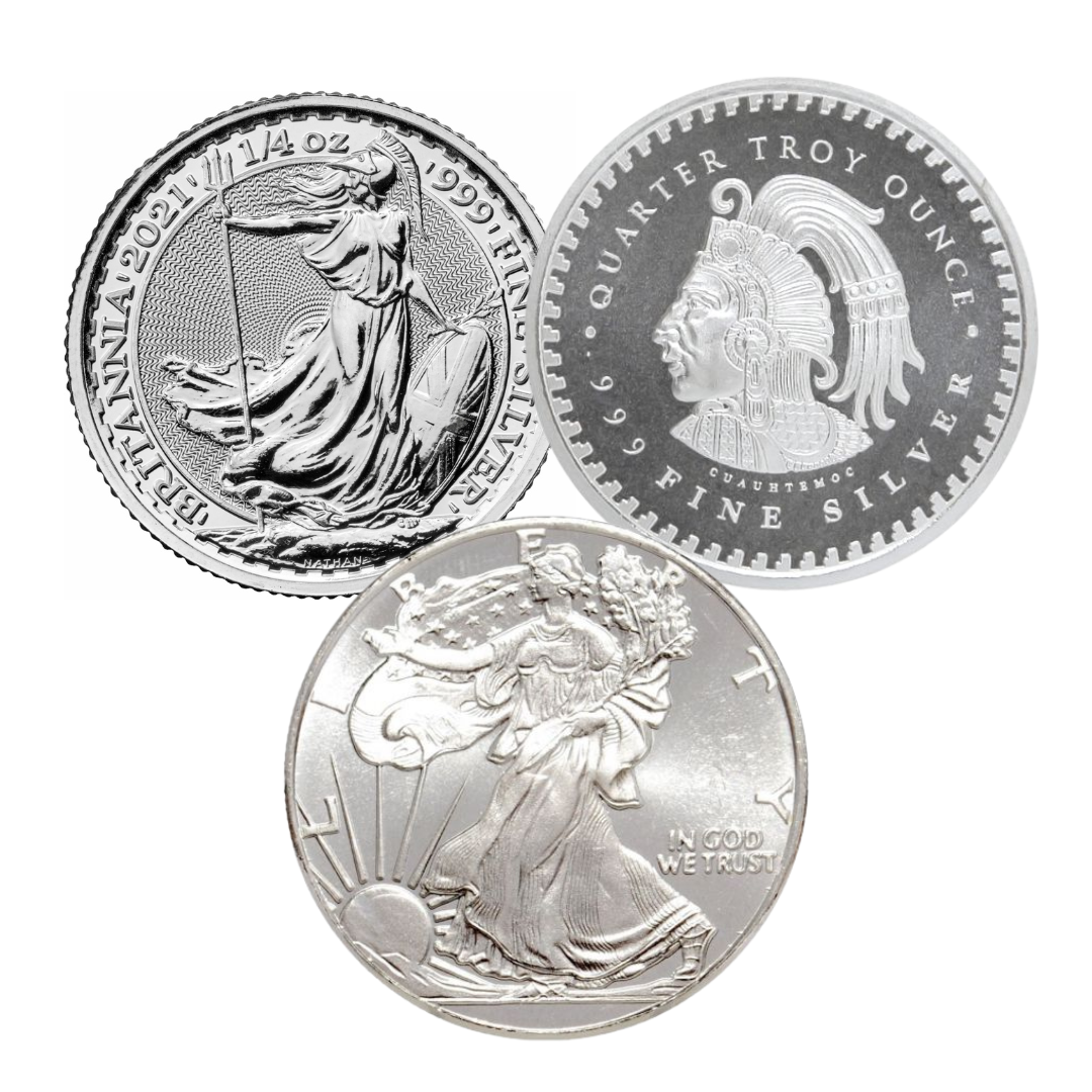 1/4 oz Silver Coin, Bar or Round - Pre Owned - Assorted Mints - .999+ Ag