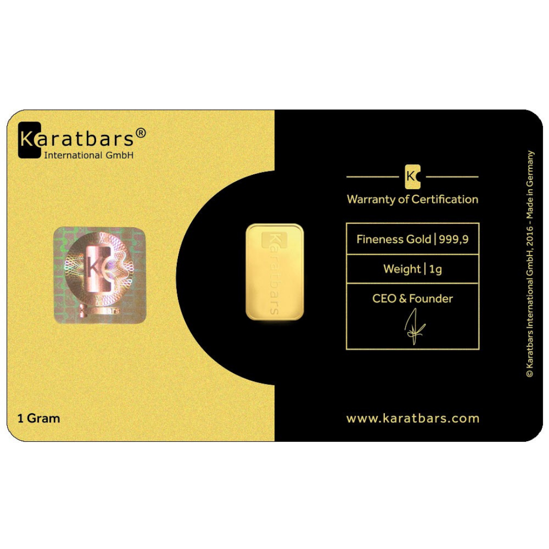 1 g Gold bar - .9999 AU - Karatbars