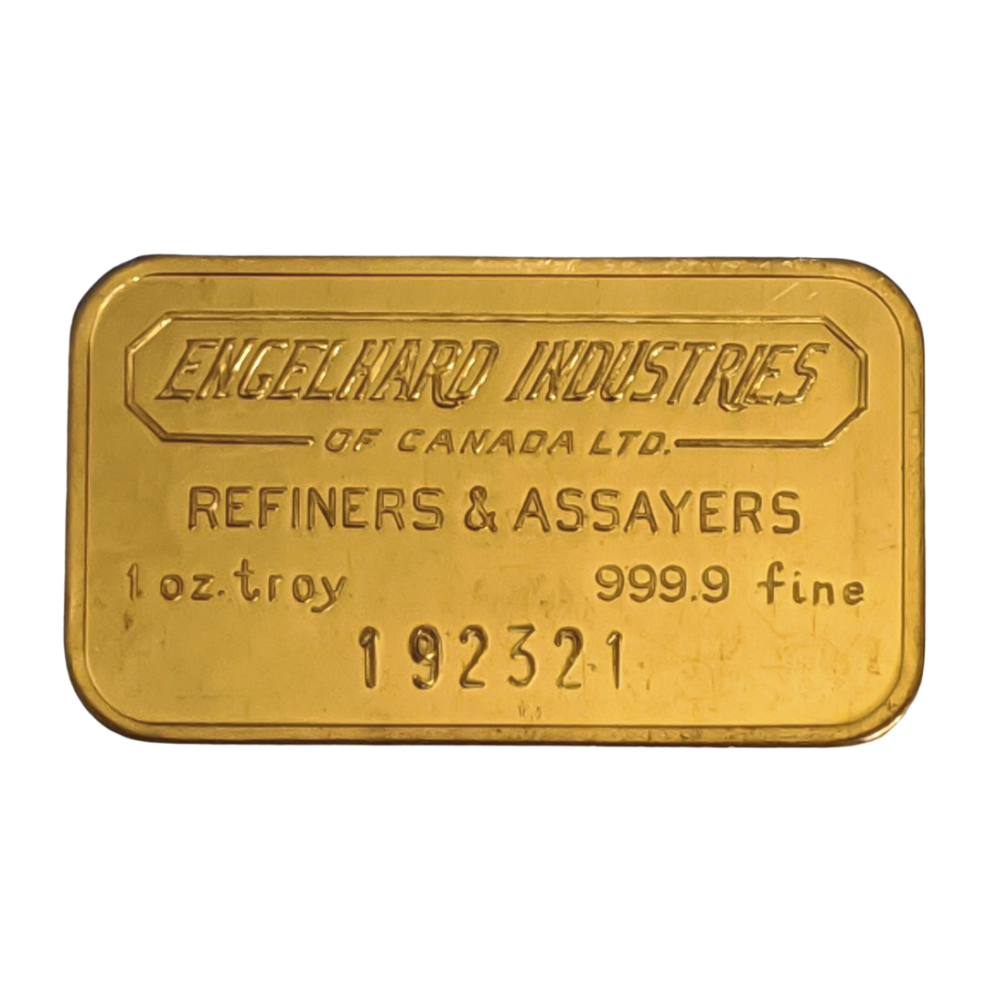 1 oz Gold Bar - Engelhard - .9999 Au