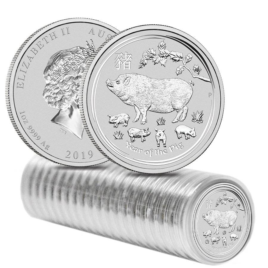 1 oz Silver Coin - 2019 Year of The Pig - Perth Mint .9999