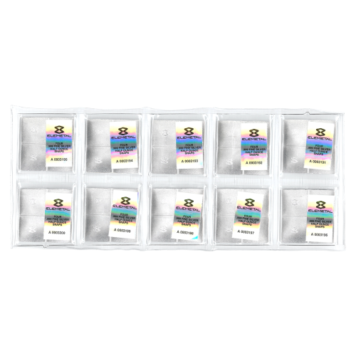 4 x 1/2 oz Silver Snap Bar - .999 AG - Elemetal Mint