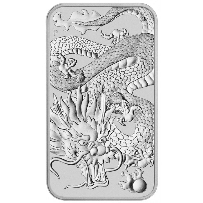 1 oz 2022 Silver Dragon Rectangular Coin - .9999 Ag - Perth Mint