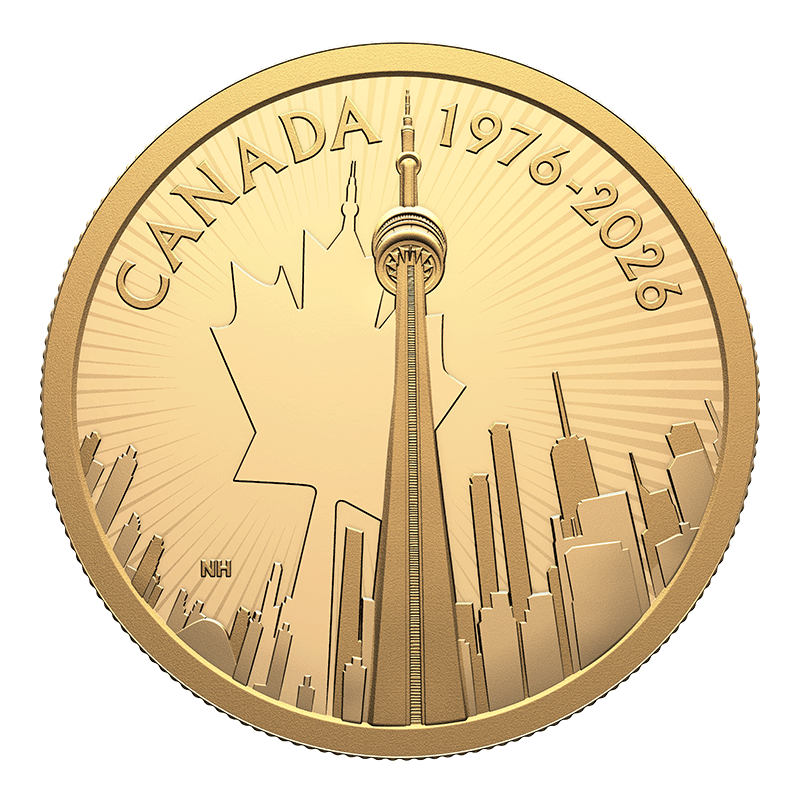 1/2 oz 50th Anniversary of the CN Tower Gold Coin (2026) - No Box, Coin Only