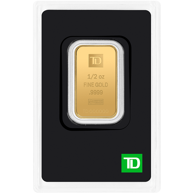 1/2 oz Gold TD Bank Bar - Toronto Dominion Bank - .9999 Au