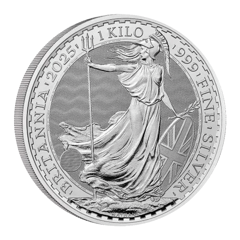 1 Kilogram Silver Coin - 2025 Britannia - Royal Mint .999 Ag