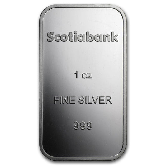 1 oz Silver Scotiabank Bar - Scotiabank - .999 Ag