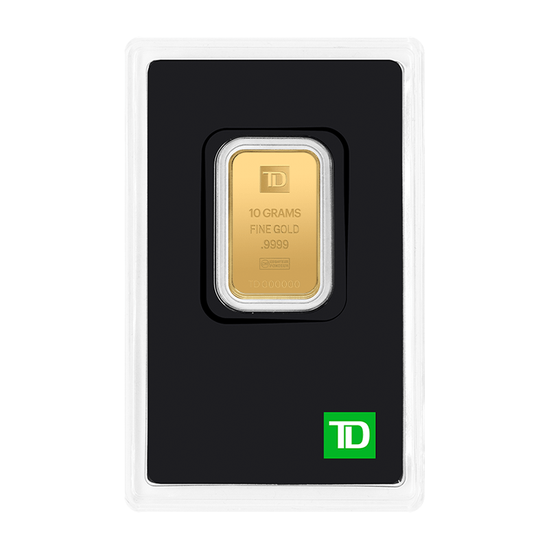 10 g Gold TD Bank Bar - Toronto Dominion Bank - .9999 Au