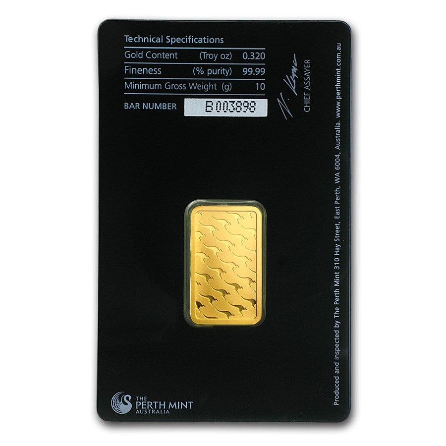 10 g Gold Bar - Perth Mint - .9999 Au