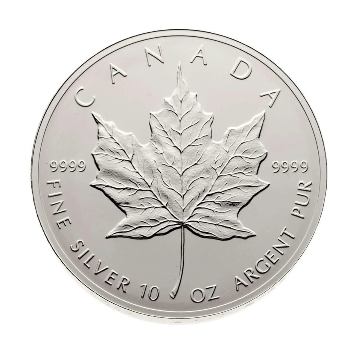 10 oz 1998 $50 The Silver Maple Leaf, 10th Anniversary - Pure Silver Coin