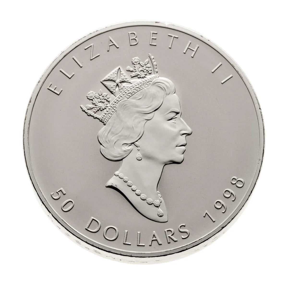 10 oz 1998 $50 The Silver Maple Leaf, 10th Anniversary - Pure Silver Coin