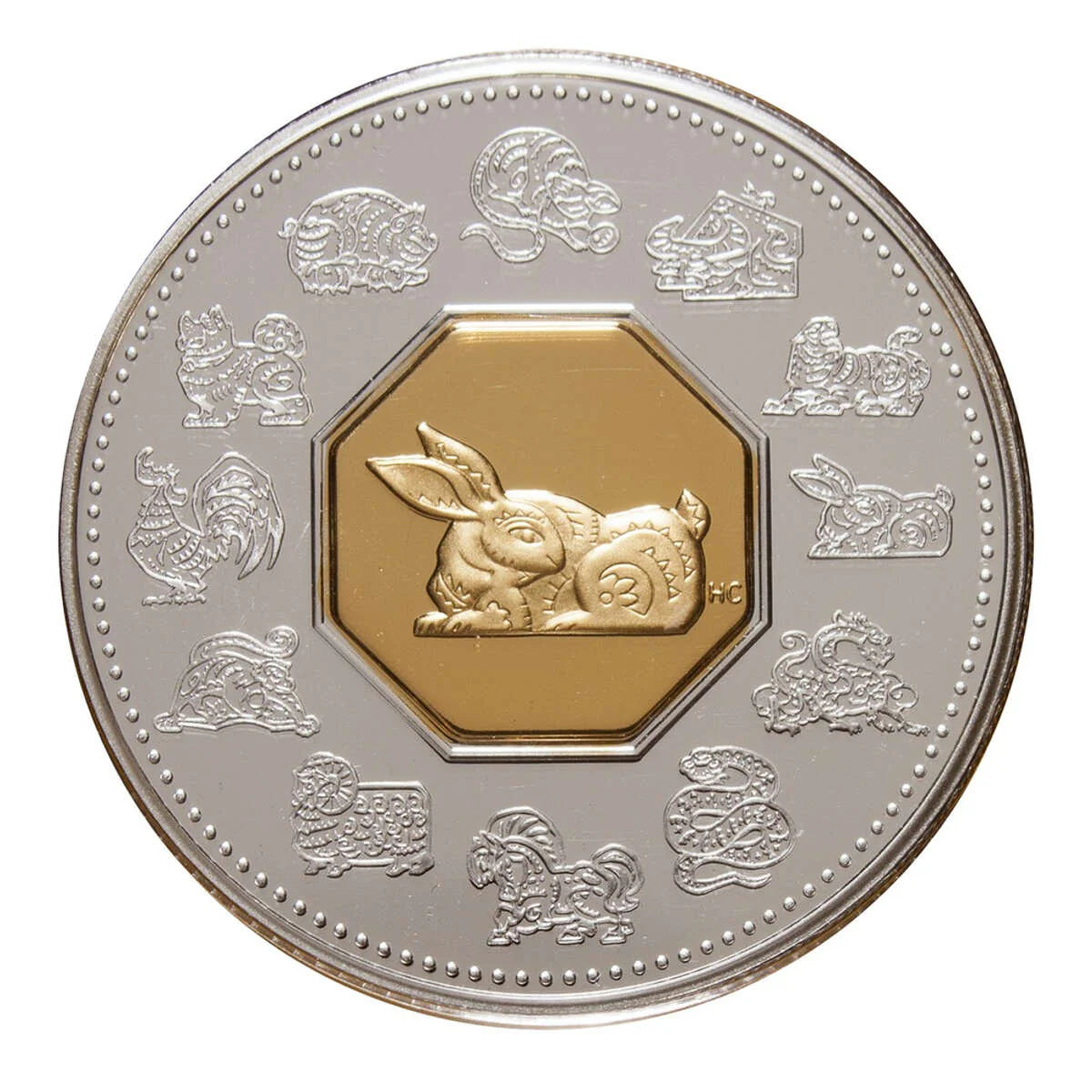 1999 $15 Year of the Rabbit - Sterling Silver Coin