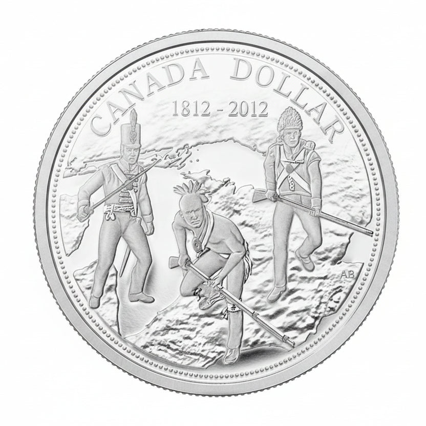 3/4 oz 200th Anniversary of the War of 1812 - Proof Fine Silver Dollar Coin (2012)