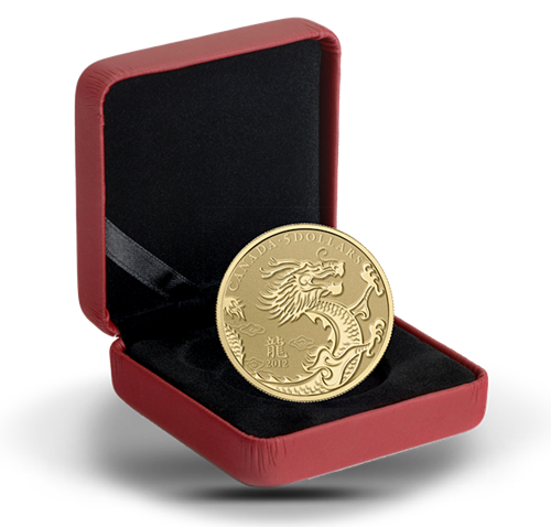 1/10 oz Pure Gold Coin - Year of the Dragon (2012)