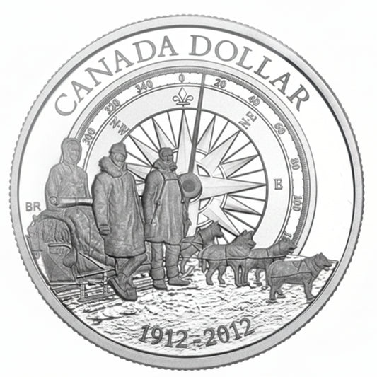 Proof Fine Silver Dollar - 100th Anniversary of the Canadian Arctic Expedition (2013)