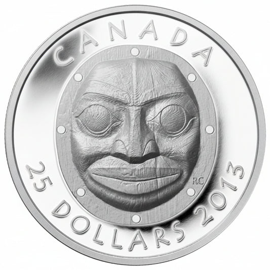 Fine Silver Ultra High Relief Coin - Grandmother Moon Mask 2013