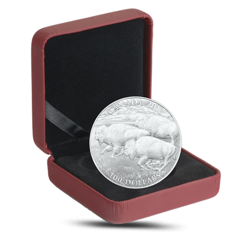 1 oz $100 for $100 Fine Silver Coin - Bison (2013)