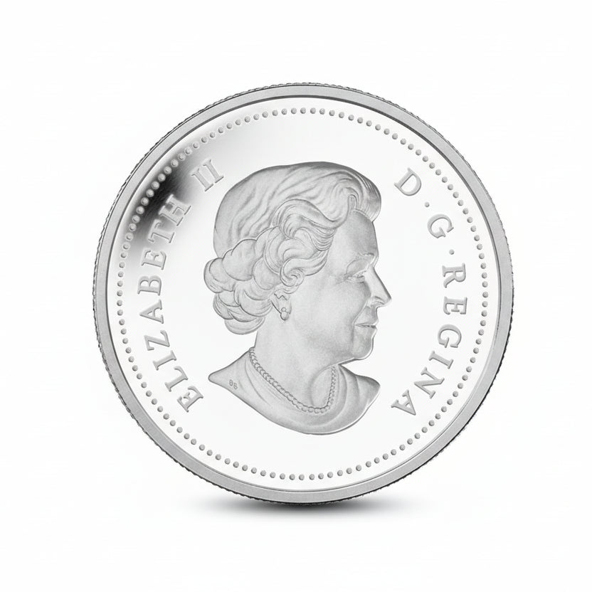1 oz Fine Silver Coin - Red Trillium with Swarovski Crystal Dew Drop Elements (2014)