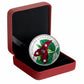 1 oz Fine Silver Coin - Red Trillium with Swarovski Crystal Dew Drop Elements (2014)