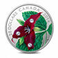 1 oz Fine Silver Coin - Red Trillium with Swarovski Crystal Dew Drop Elements (2014)