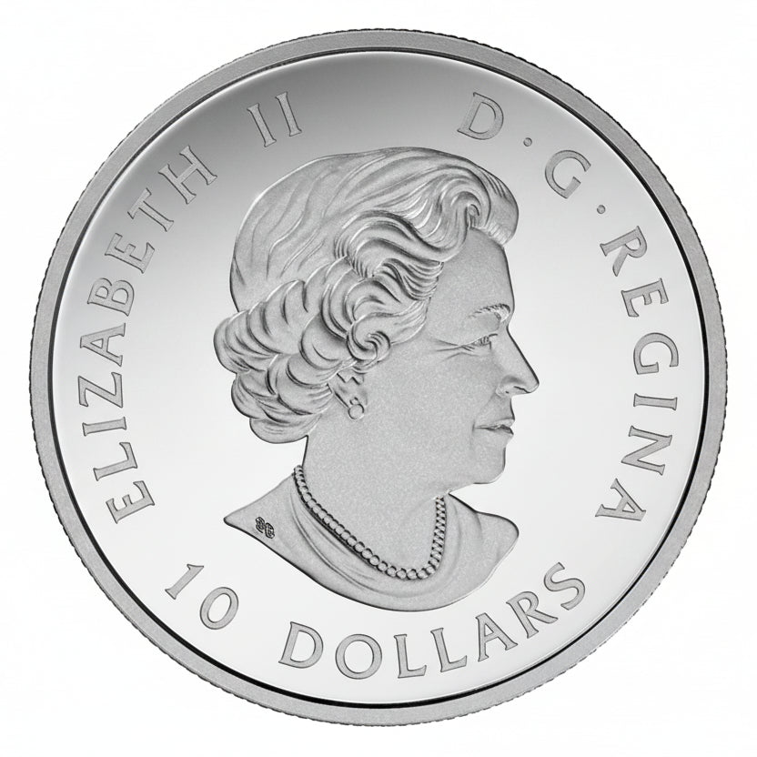 1/2 oz Pure Silver Coloured Coin - Celebrating Canada's 150th Coin Series: Kayaking on the River (2