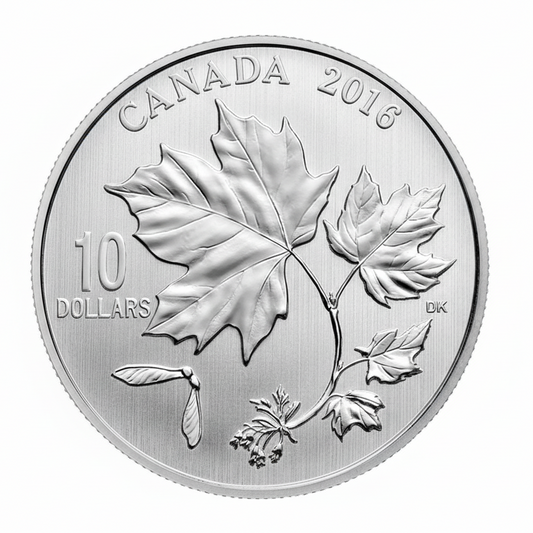 1/2 oz Canadian Maple Leaves Fine Silver Coin (2016)