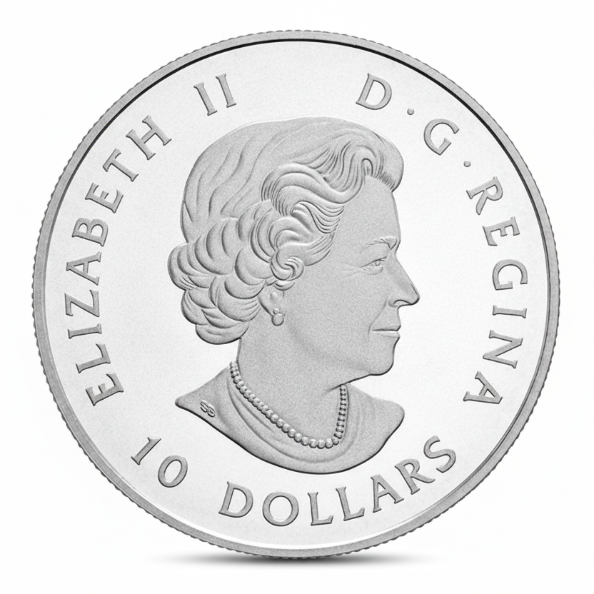 1/2 oz Pure Silver Coloured Coin - Celebrating Canada’s 150th Coin Series: Aurora Borealis
