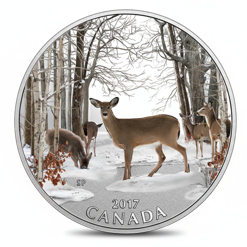 1/2 oz. Pure Silver Coloured Coin - Iconic Canada: Spring Sightings (2017)