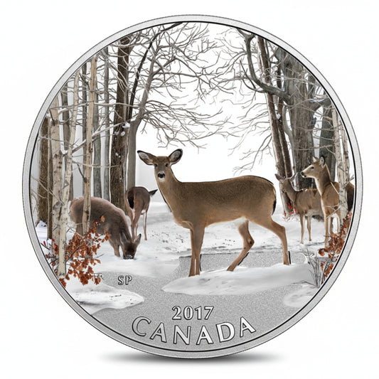 1/2 oz. Pure Silver Coloured Coin - Iconic Canada: Spring Sightings (2017)