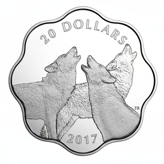2017 $20 Master of the Land: Timber Wolf - Pure Silver Coin