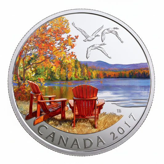 1/2 oz Pure Silver Coloured Coin - Iconic Canada: Autumn’s Palette (2017)