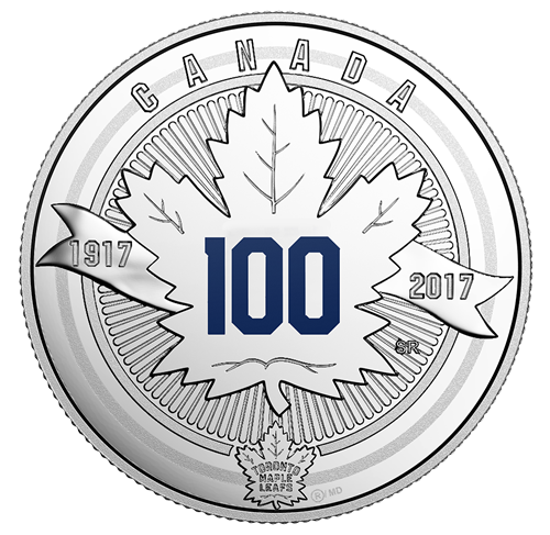 1/4 oz Pure Silver Coin - The Toronto Maple Leafs®: Anniversary Logo (2017)