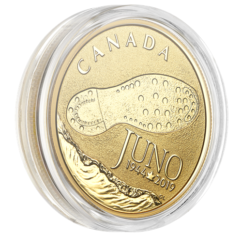 14-karat Gold Coin - 75th Anniversary of The Normandy Campaign: D-Day at Juno Beach - Mintage: 1,200