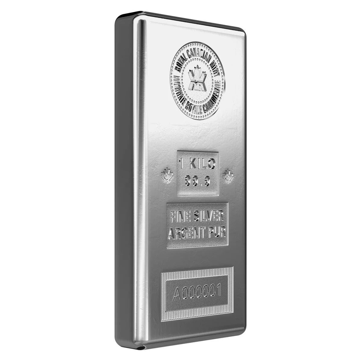 1 Kilogram Silver Bar - Royal Canadian Mint .999 Ag (New Design)