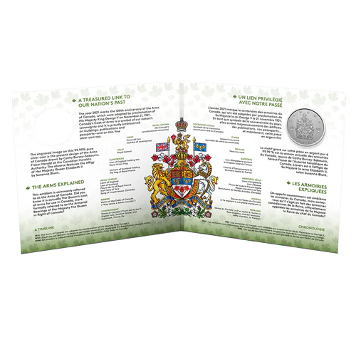 1/4 oz. Pure Silver Coin - Moments to Hold: 100th Anniversary of the Arms of Canada (Copy)