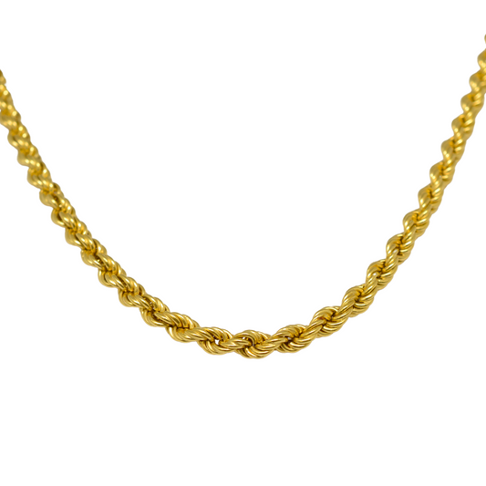 18K Yellow Gold 24" Birks Rope Chain Necklace - Preowned