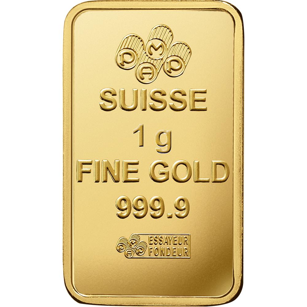 25g Gold Sheet Bar - 25x 1g Gold Bar - PAMP Suisse - .9999 Au