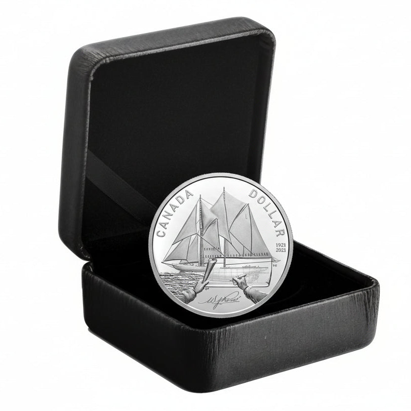 3/4 oz 2021 $1 100th Anniversary of Bluenose - Pure Silver Coin