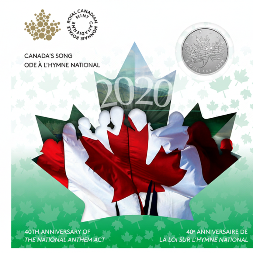 1/4 oz Pure Silver Coin - Moments to Hold: 40th Anniversary of the National Anthem Act (2020)