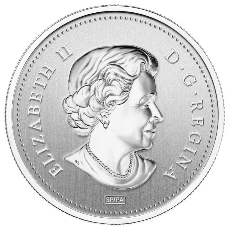 The Queen's Diamond Jubilee Emblem for Canada - Silver Plated Coloured Coin (2012)