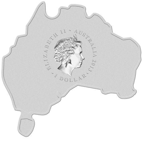 1 oz. Pure Silver Coin - Australian Map Shaped Platypus (2013)