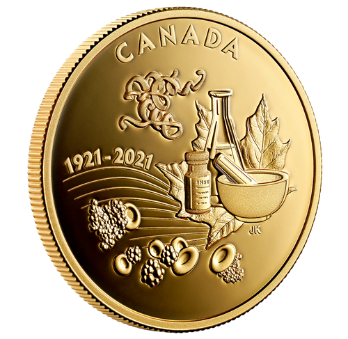 1 oz. Pure Gold Coin - 100th Anniversary of the Discovery of Insulin