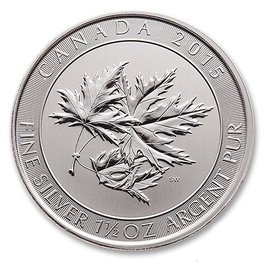 1.5 oz Silver Coin - 2015 Maple Leaf - Royal Canadian Mint - RCM .9999 Ag