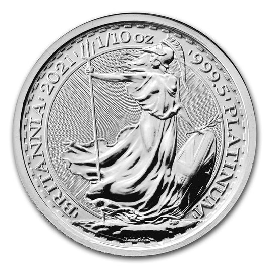 1/10 oz Platinum Britannia Coin - Random Year - Royal Mint .9995 Pt