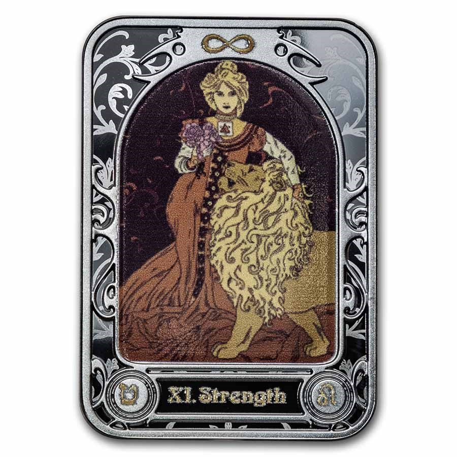 2021 Republic of Cameroon Black Proof Silver Tarot: Strength
