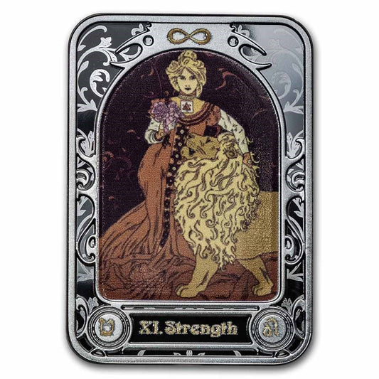 2021 Republic of Cameroon Black Proof Silver Tarot: Strength