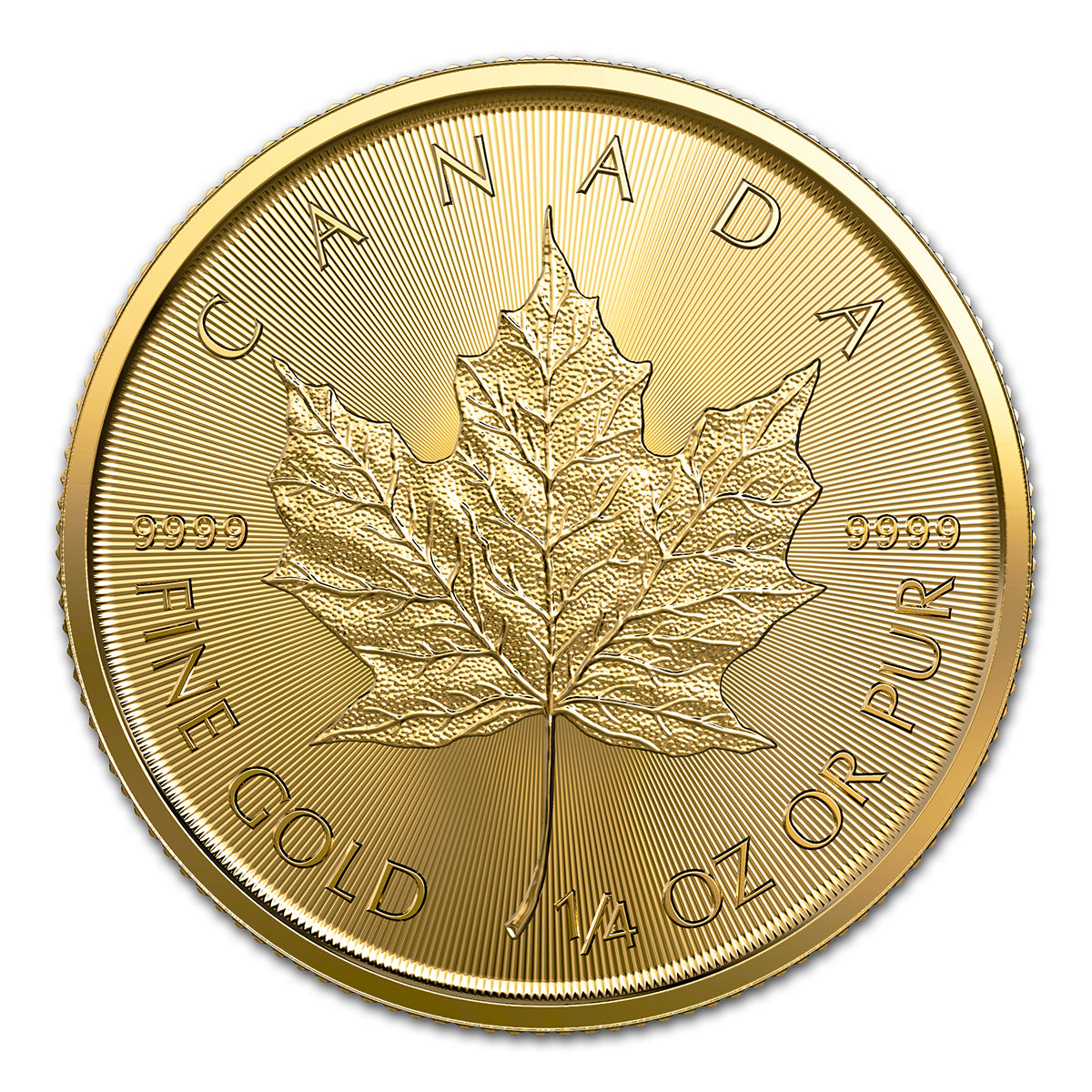1/4 oz 2023 Gold Maple Leaf Coin - Royal Canadian Mint - RCM .9999 Au