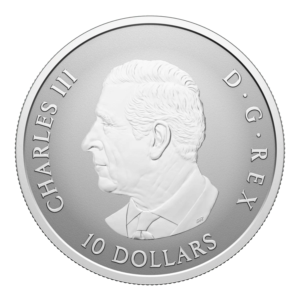 1/2 oz 2025 $10 Gleaming Maple Leaves - Pure Silver Coin
